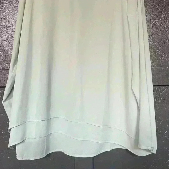 Coldwater Creek Flowy Layers Long Sleeve Mint Tunic Blouse Size XL - Picture 3 of 9